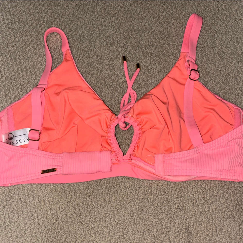 Sunsets Pink Bikini Top